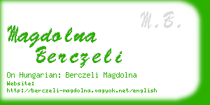 magdolna berczeli business card